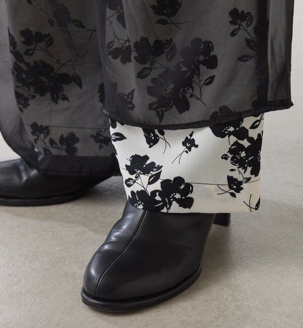  「シアーレイヤードフラワー柄パンツ」|チノ|