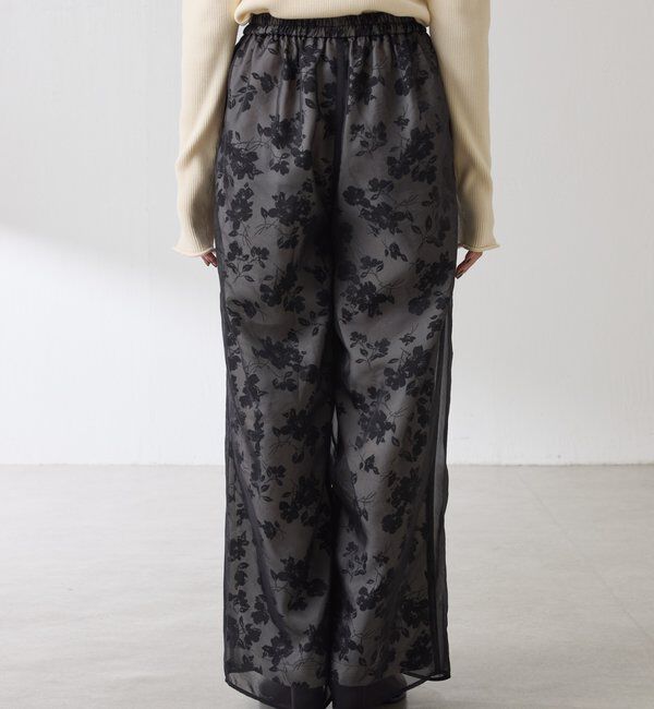  「シアーレイヤードフラワー柄パンツ」|チノ|