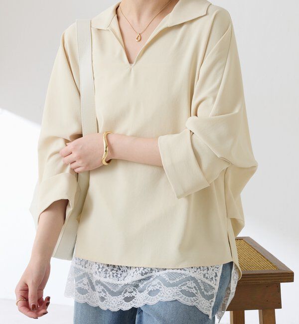  「ジャージスキッパードルマンブラウス」|シャツ・ブラウス|