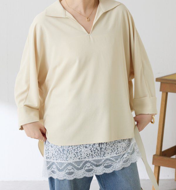  「ジャージスキッパードルマンブラウス」|シャツ・ブラウス|