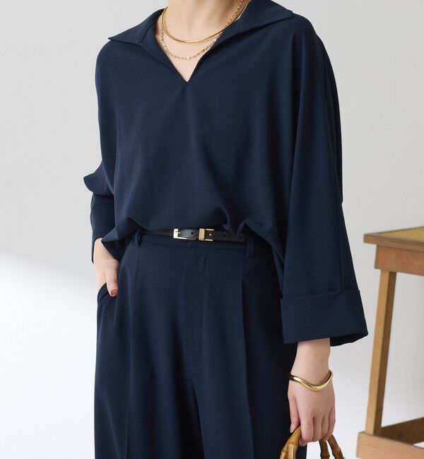  「ジャージスキッパードルマンブラウス」|シャツ・ブラウス|