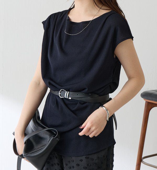  「【上品見えカットソー/シアー】アシメタックフレンチカットソー」|Tシャツ・カットソー|