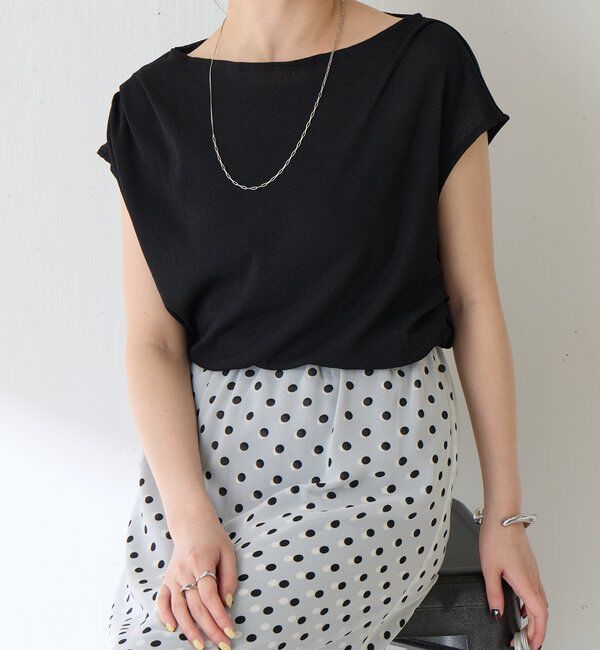  「【上品見えカットソー/シアー】アシメタックフレンチカットソー」|Tシャツ・カットソー|