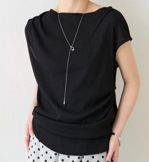  「【上品見えカットソー/シアー】アシメタックフレンチカットソー」|Tシャツ・カットソー|