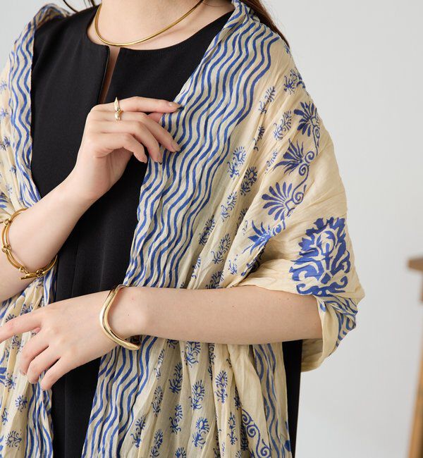  「【QTL CREATIONS別注 】ビーズブローチ付きストール」|ストール|