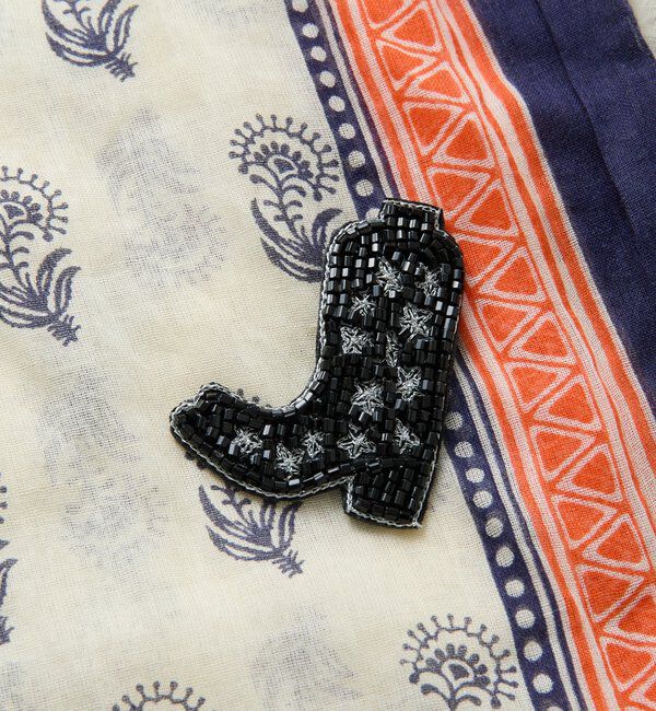  「【QTL CREATIONS別注 】ビーズブローチ付きストール」|ストール|