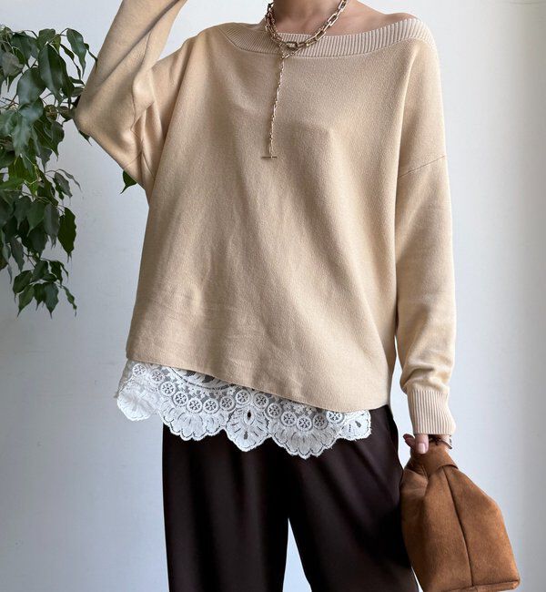  「ボートネックプルオーバー」|ニット・セーター|