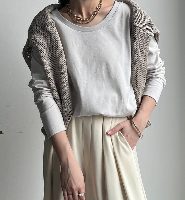  「ロングロンTEE」|Tシャツ・カットソー|ベージュ