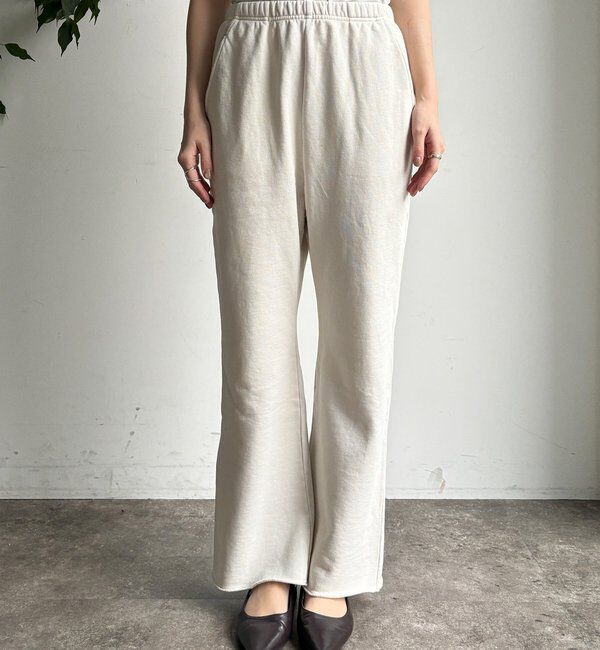  「ピグメント加工裏毛フレアパンツ」|チノ|