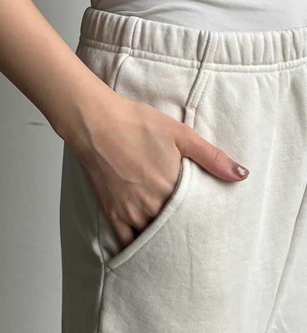 「ピグメント加工裏毛フレアパンツ」|チノ|