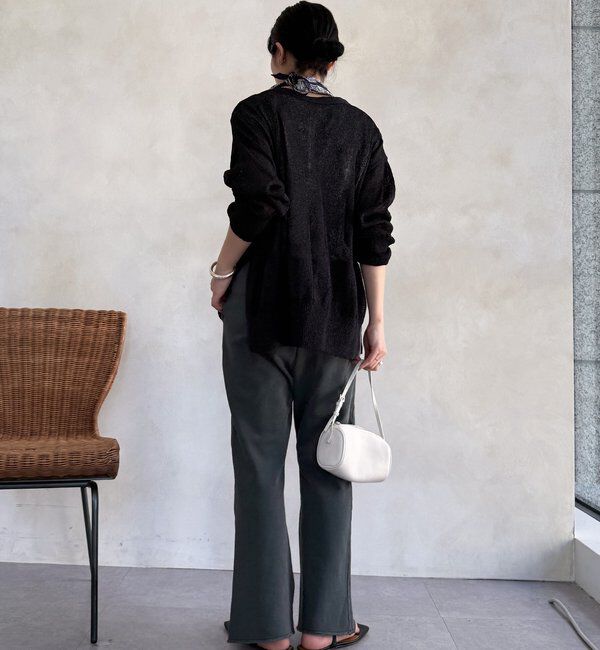  「ピグメント加工裏毛フレアパンツ」|チノ|