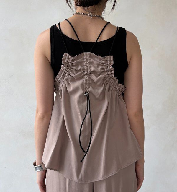  「【セットアップ可能】リヨセルツイルフリルキャミ」|シャツ・ブラウス|