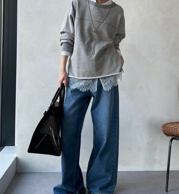  「裾レース切替シアーシャツ」|シャツ・ブラウス|