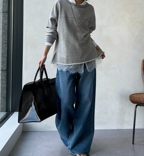  「裾レース切替シアーシャツ」|シャツ・ブラウス|