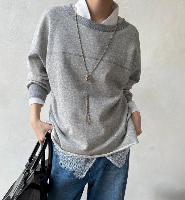  「裾レース切替シアーシャツ」|シャツ・ブラウス|