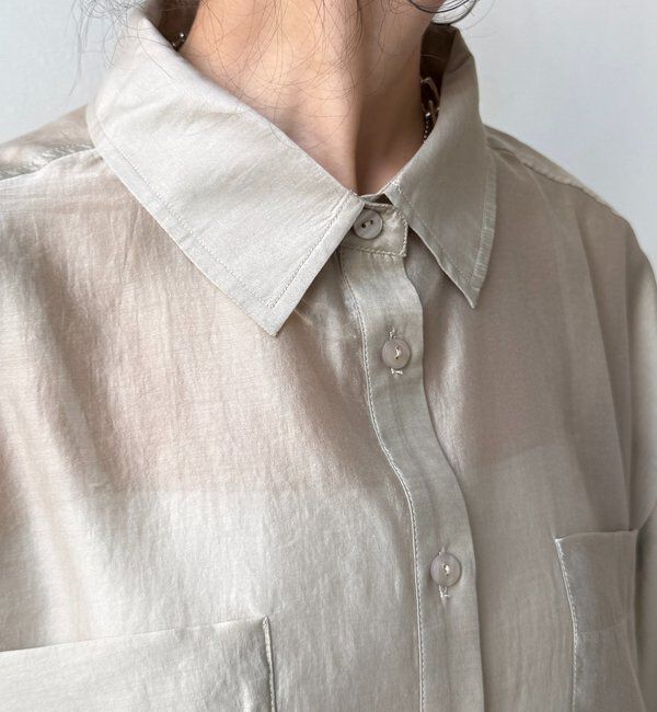  「裾レース切替シアーシャツ」|シャツ・ブラウス|