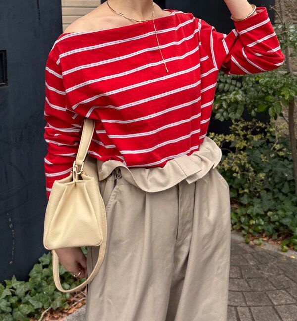  「マルチボーダーオフショルTEE」|Tシャツ・カットソー|