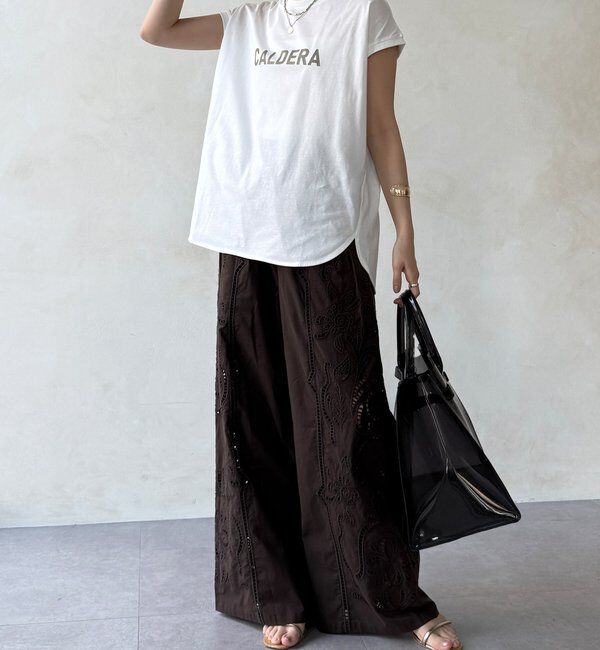  「【WEB限定】前後ロゴフレンチスリーブTEE」|Tシャツ・カットソー|