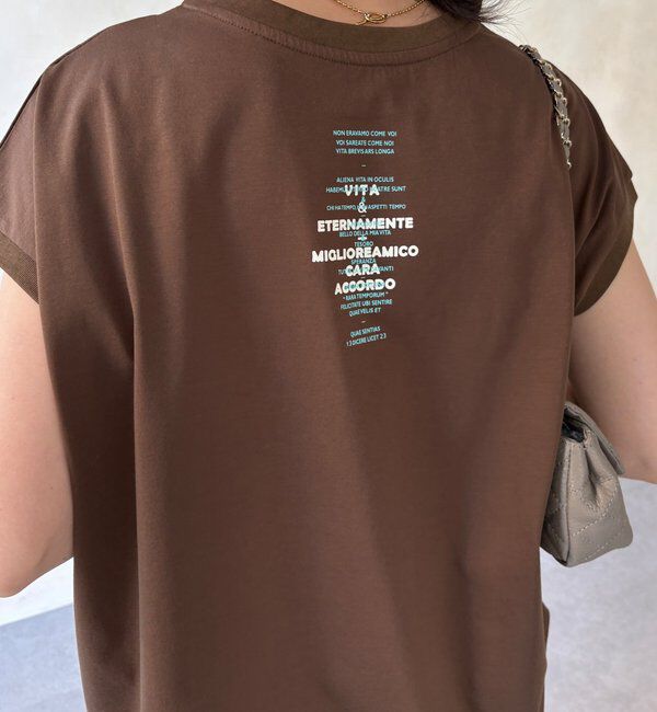  「【WEB限定】前後ロゴフレンチスリーブTEE」|Tシャツ・カットソー|