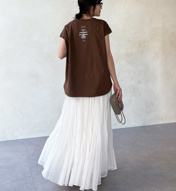  「【WEB限定】前後ロゴフレンチスリーブTEE」|Tシャツ・カットソー|