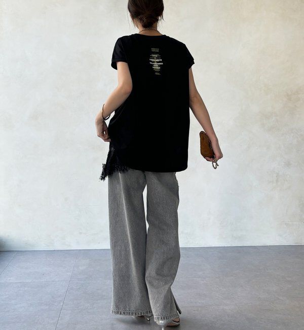  「【WEB限定】前後ロゴフレンチスリーブTEE」|Tシャツ・カットソー|