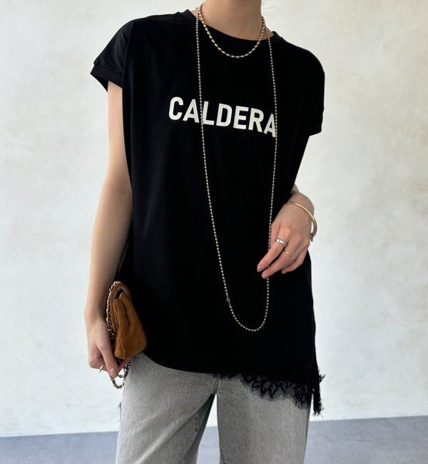  「【WEB限定】前後ロゴフレンチスリーブTEE」|Tシャツ・カットソー|