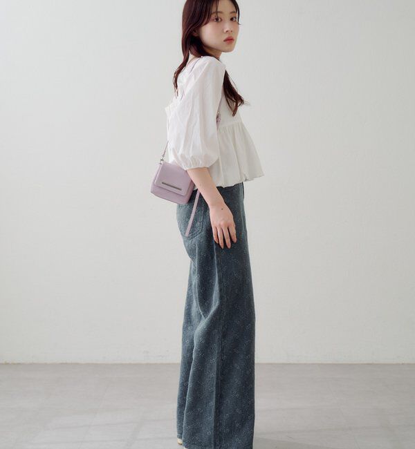  「【花柄&無地】フラワーバルーンブラウス」|シャツ・ブラウス|