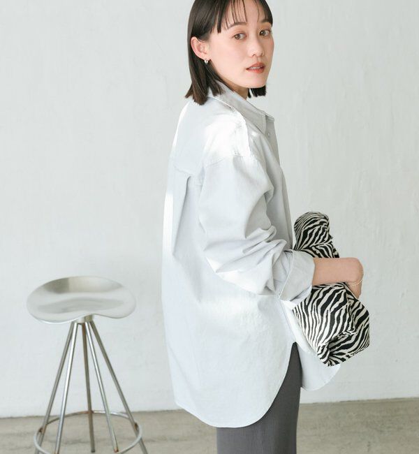  「【セットアップ着用可能】ガーメントダイコットンツイルシャツ」|シャツ・ブラウス|