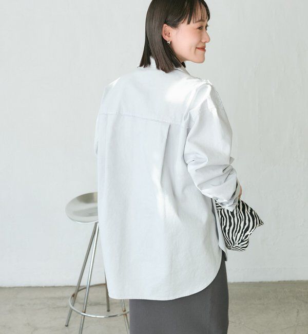  「【セットアップ着用可能】ガーメントダイコットンツイルシャツ」|シャツ・ブラウス|
