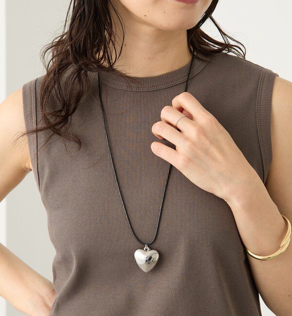 「【首元のアクセントに】HEARTスライドコードネックレス」|ネックレス|