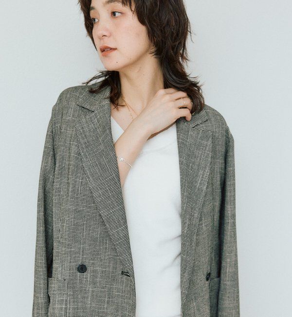  「【手洗い可能】ギマコットン片畦Vネックニット」|ニット・セーター|