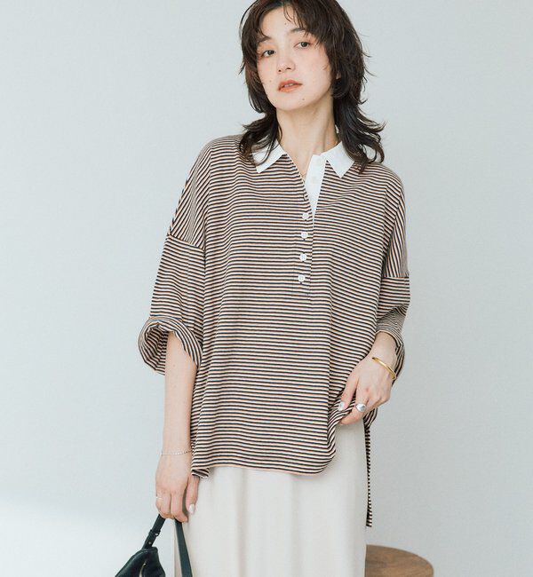  「予約【レトロな雰囲気に】マルチボーダーポロ」|Tシャツ・カットソー|