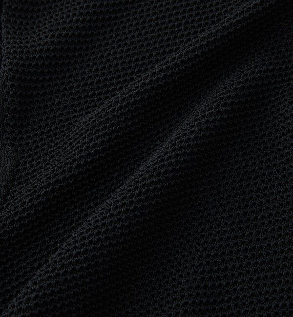  「予約【抜け感】ZIPポロメッシュニット」|カーディガン|
