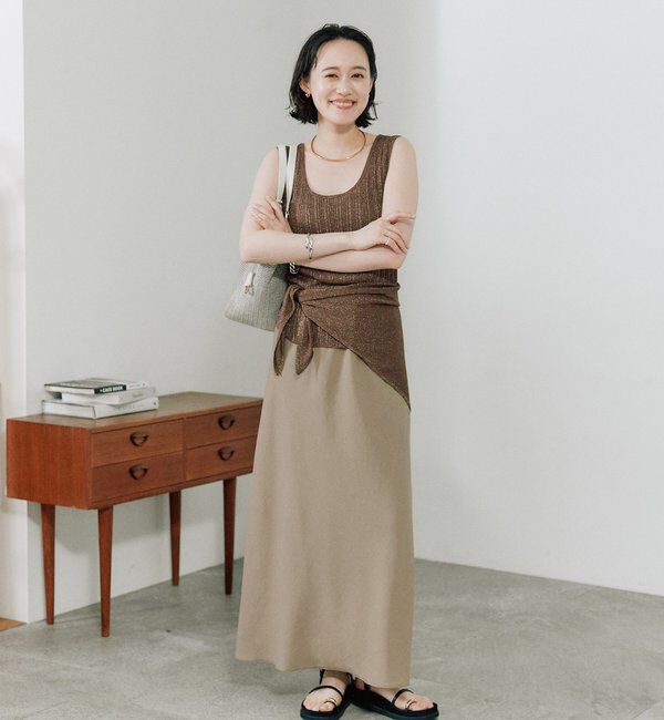  「予約【セットアップ着用可能】メッシュバイアススカート」|スカート|