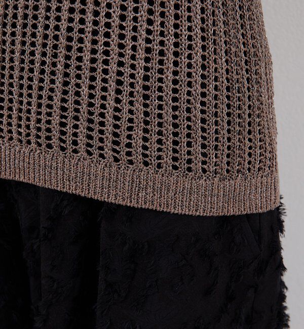  「【手洗い可】メッシュラメアメスリニット」|ニット・セーター|