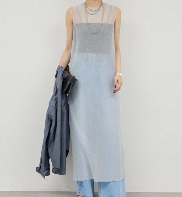  「ラメニットドレス」|ワンピース|