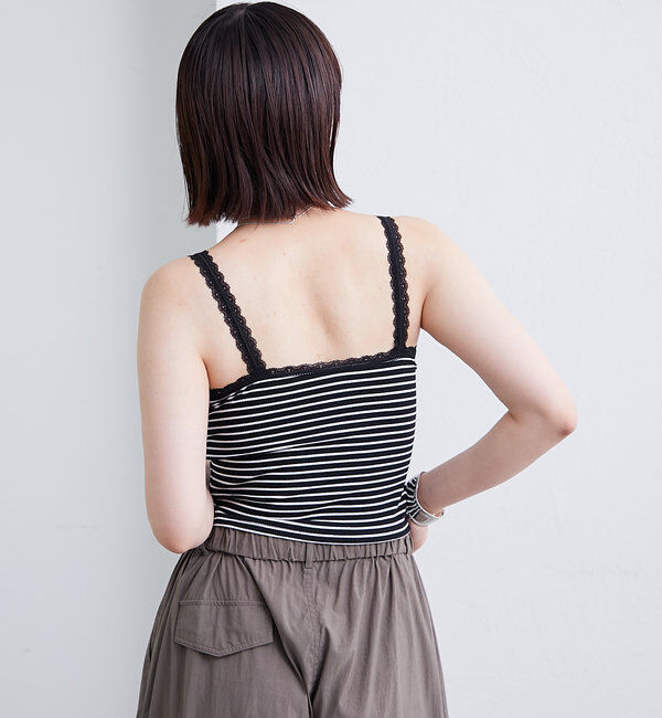  「パット付きボーダーキャミ」|キャミソール|