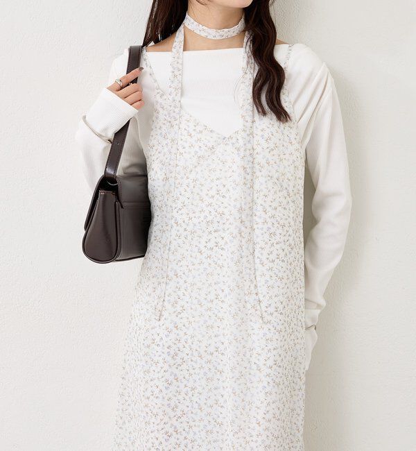  「フラワーヘムキャミワンピース」|ワンピース|