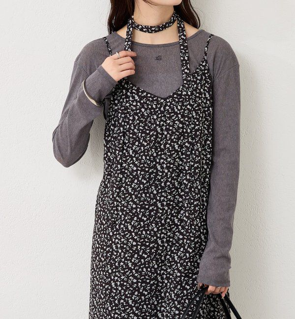  「フラワーヘムキャミワンピース」|ワンピース|