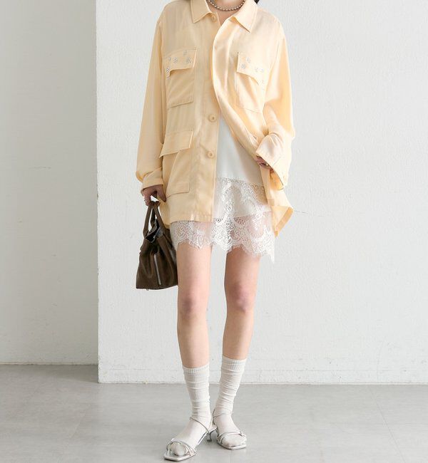  「ポケットビジューカバーオール」|ブルゾン・スタジャン|