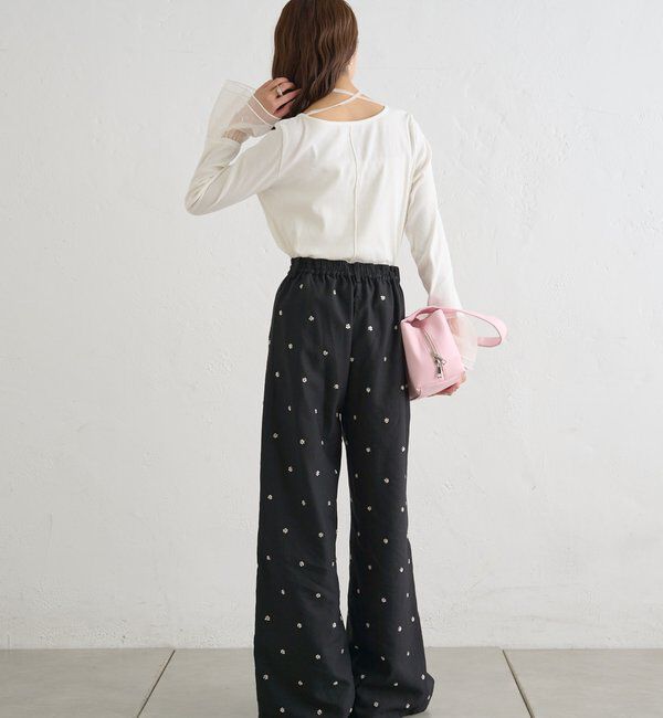  「袖口チュールロンT」|Tシャツ・カットソー|