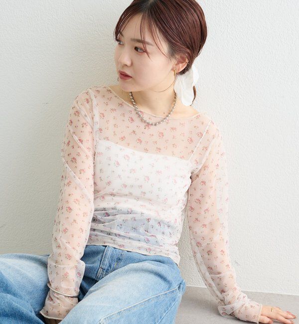  「プリントシアーロンT」|Tシャツ・カットソー|アイボリー