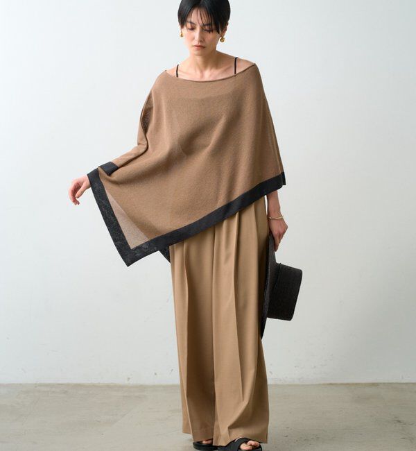  「【JAPAN MADE】アシメニットポンチョ」|ニット・セーター|