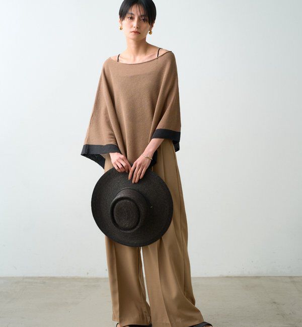  「【JAPAN MADE】アシメニットポンチョ」|ニット・セーター|