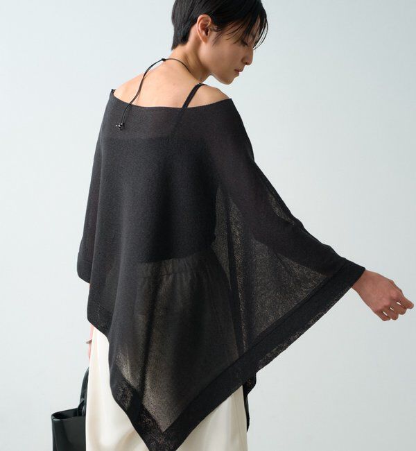  「【JAPAN MADE】アシメニットポンチョ」|ニット・セーター|