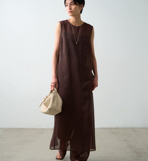  「【JAPAN MADE】シアーノースリワンピース」|ワンピース|