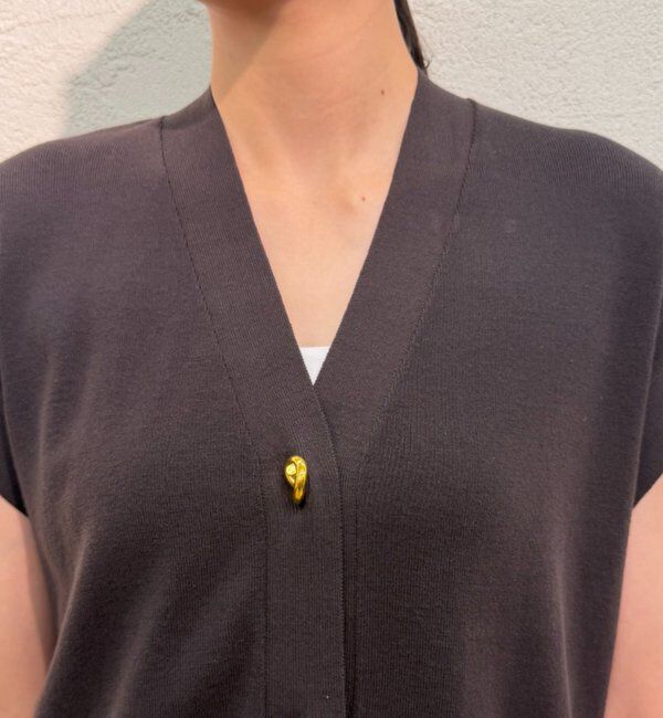  「ツイストボタンフレンチニットカーデ」|ニット・セーター|