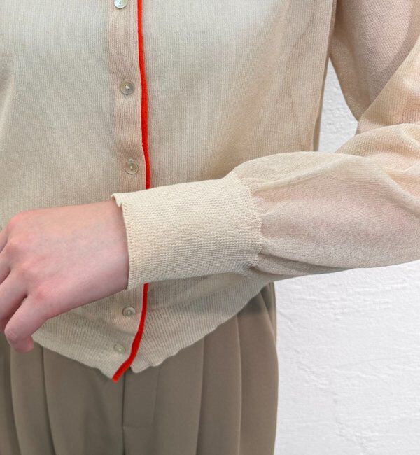  「シアーWカラーカーデ」|ニット・セーター|