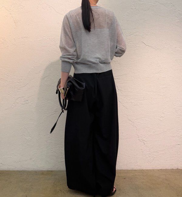  「シアーWカラーカーデ」|ニット・セーター|