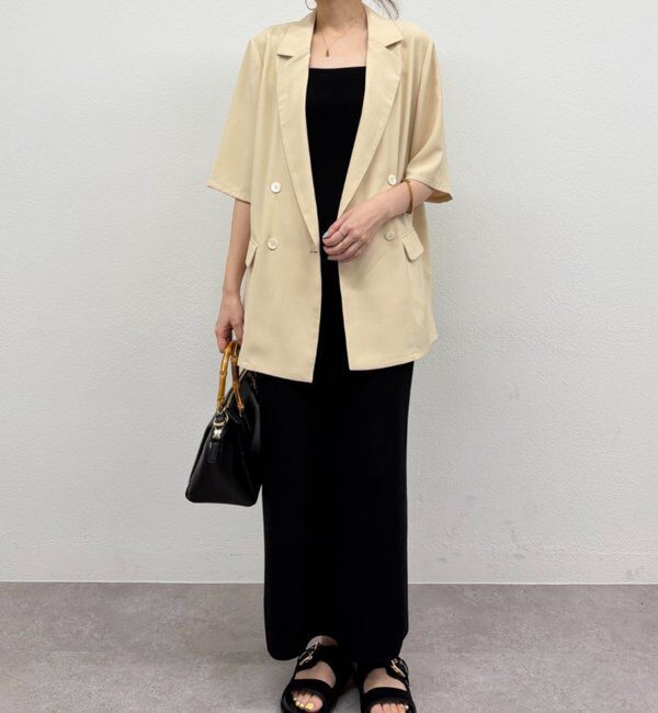  「ニットキャミワンピース」|ワンピース|ブラック